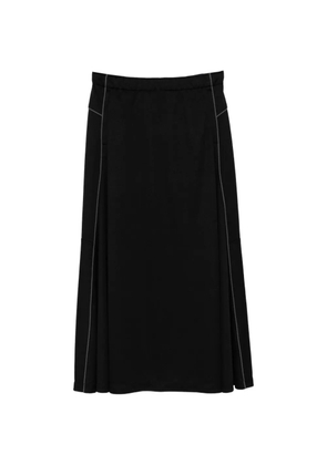 Juun.J piped-trim midi skirt - Black