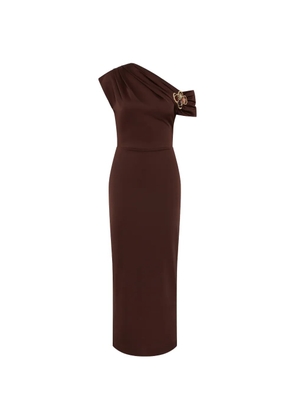 Rebecca Vallance Hazine one-shoulder embellished midi dress - Brown