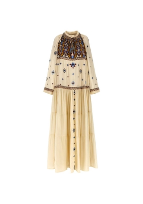 Fortela Arsia embroidered maxi dress - Neutrals