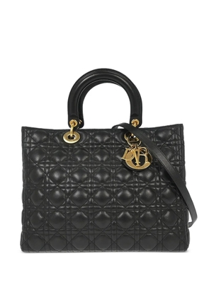 Christian Dior Pre-Owned 2009 Lady Dior leather handbag - Black