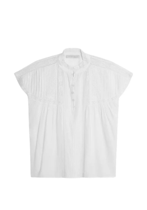 Vanessa Bruno Ganu lace-trimmed pleated top - White