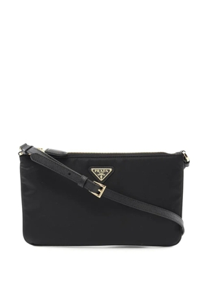 Prada Pre-Owned 2020s logo-plaque crossbody bag - Black
