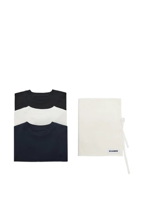 Jil Sander monogram-embroidered pack T-shirts - Black