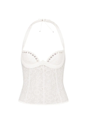 Ludovic de Saint Sernin Lilo lace-up top - White