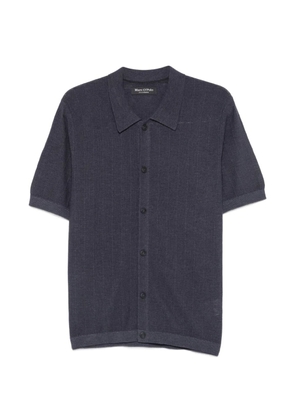 Marc O'Polo vertical-stripe short-sleeve shirt - Blue