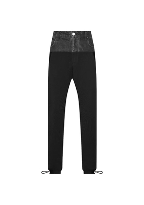 AMIRI hybrid drawstring-cuff track pants - Black