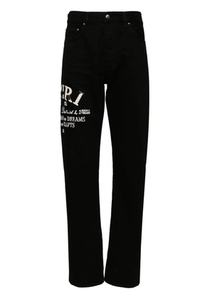 AMIRI logo-appliqué straight-leg jeans - Black