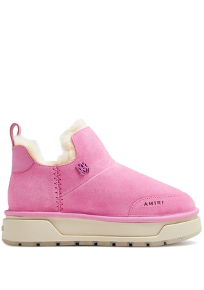 AMIRI Malibu logo-plaque suede boots - Pink