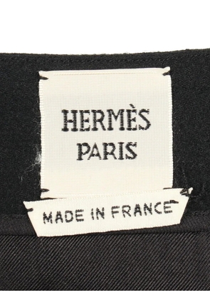Hermès Pre-Owned 2000s buckle-fastening wrap midi skirt - Black