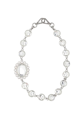 Miu Miu Pre-Owned crystal-embellished necklace - Silver