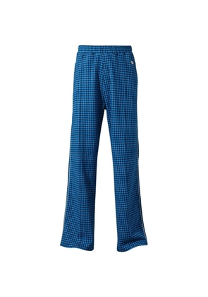 Wales Bonner London houndstooth-pattern track pants - Blue