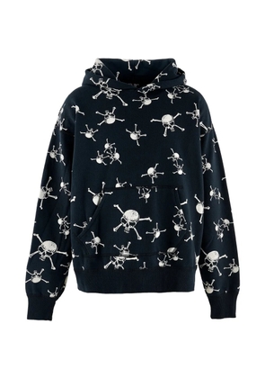 SAINT MXXXXXX skull-print hoodie - Black