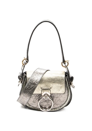 Chloé Pre-Owned small Tess distressed-detail shoulder bag - Silver