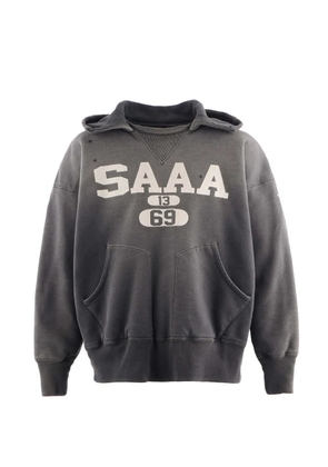 SAINT MXXXXXX BerBerJin logo-print hoodie - Grey