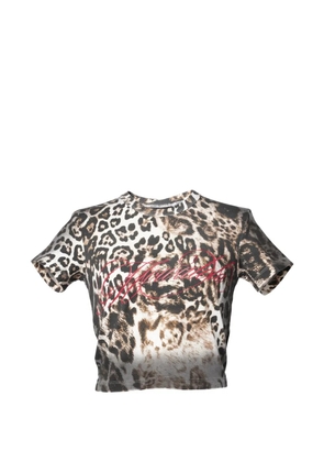 Ksubi x Mowalola leopard print T-shirt - Brown