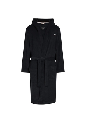BOSS hooded belted dressing gown - Black