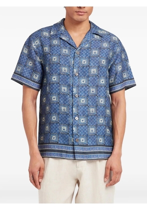 CHÉ Studios Telha geometric-print linen shirt - Blue