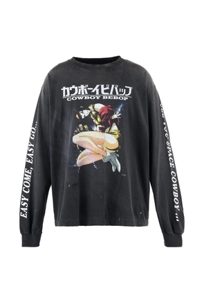 SAINT MXXXXXX Cowboy Bebop graphic-print long-sleeve T-shirt - Black