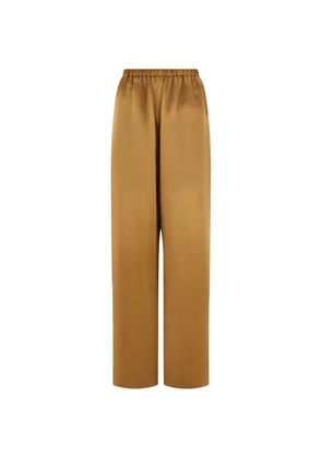 Ferragamo satin trousers - Brown