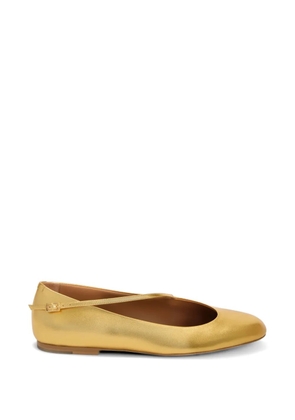 Jil Sander Elyss laminated ballet flats - Yellow