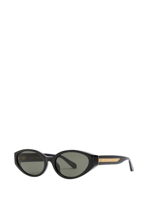 Linda Farrow Lyra oval-frame sunglasses - Black