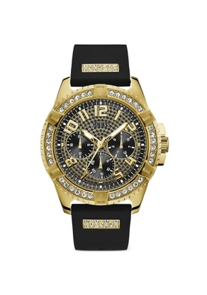 GUESS USA Frontier crystal-embellished 48mm watch - Black
