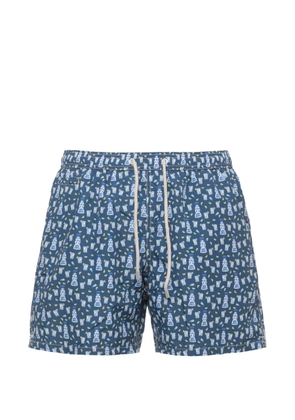 MC2 Saint Barth graphic-print drawstring swim shorts - Blue