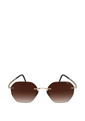 Silhouette geometric-frame sunglasses - Gold