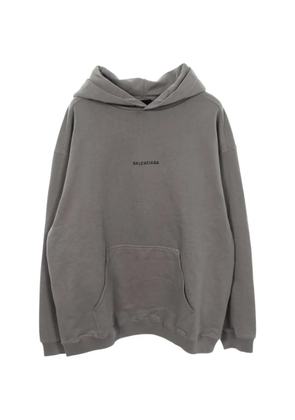 Balenciaga Pre-Owned 2010s logo embroidery hoodie - Grey