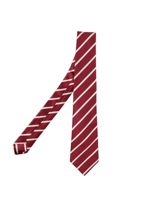 Kiton diagonal-stripe tie - Red