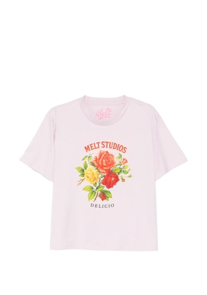 Melt floral-print T-shirt - Pink