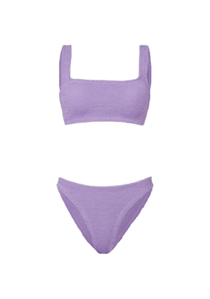Hunza G Coverage Xandra crinkle-effect bikini - Purple