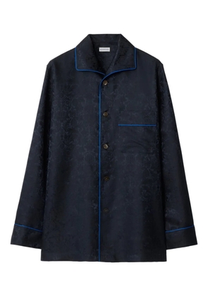 Burberry Sunflower silk-jacquard pajama shirt - Black