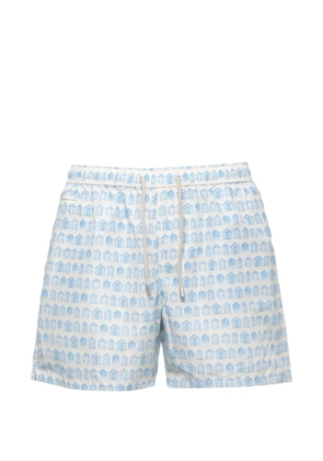 MC2 Saint Barth Lighting beach-hut print swim shorts - Blue