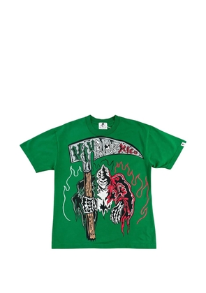 Warren Lotas Viva Mexico Reaper graphic-print short-sleeve T-shirt - Green