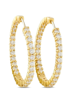 Roberto Coin Pre-Owned diamond inside-out hoop earrings - Yellow