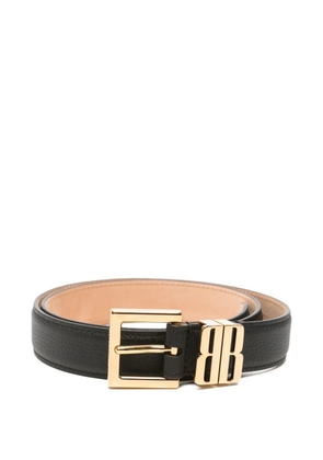 Balenciaga BB Edit grained leather belt - Black