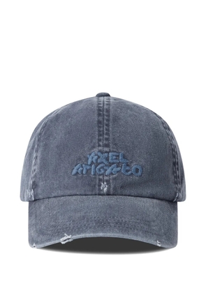 Axel Arigato Floral distressed logo-embroidered cap - Blue