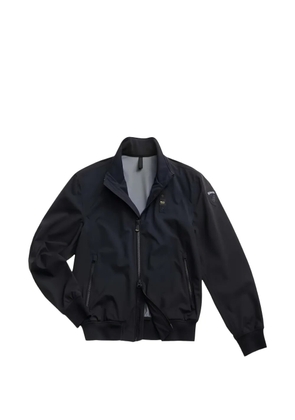Blauer logo-patch zip-up jacket - Blue