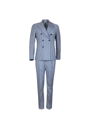ALESSANDRO GILLES pinstripe double-breasted suit - Blue