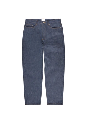 A.P.C. logo-embroidered contrast-stitched jeans - Blue