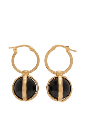 Jil Sander onyx-pendant earrings - Black