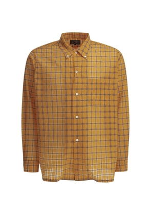 BEAMS PLUS check-pattern shirt - Orange
