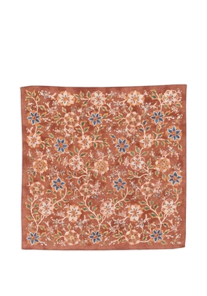 visvim floral-print scarf - Brown