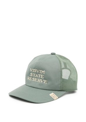 visvim mesh-panelled embroidered cap - Green
