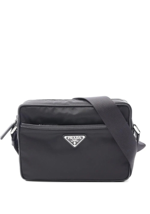 Prada Pre-Owned 2020s Re-Nylon saffiano leather shoulder bag - Black