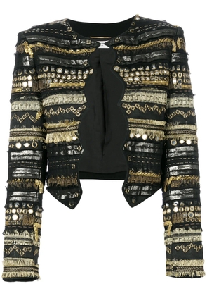 Saint Laurent embroidered fitted jacket - Black