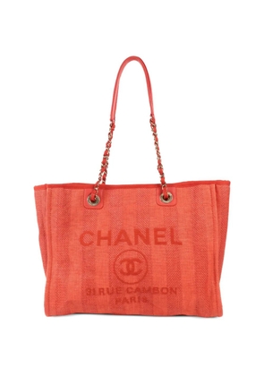 CHANEL Pre-Owned Deauville logo-embroidered tote bag
