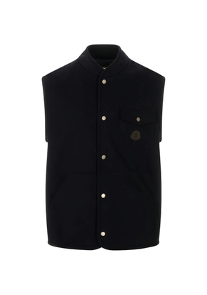 Moncler logo-patch gilet - Blue