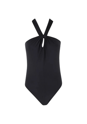 Federica Tosi twist-detail halterneck swimsuit - Black